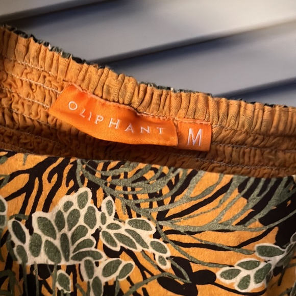 Oliphant Tuckernuck Bubble Skirt Mini Dress (M) Eden Apricot - Picture 2 of 5